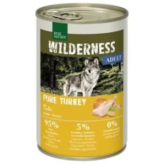 REAL NATURE WILDERNESS Nassfutter Hund, Adult, Pure Turkey, Pute 24x400 g