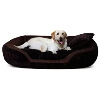 Tierlando Hundebett PHILIP SOFT Cord Velours 110 140 170cm XL XXL XXXL Hundesofa braun 1,1 m, 25 cm, 80 cm