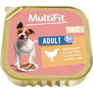MultiFit Nassfutter Hund Pastete Geflügel 48x150 g