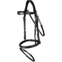 Dy'on Trense mit kombiniertem Reithalfter und Karabiner, Warmblut Working by Dyon - Schwarz