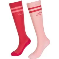 Kentucky Horsewear Socken Stripes, 2er Set, Pink/Light Rose - 35/40