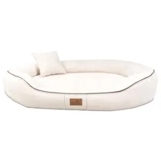 Tierlando MARLON VISCO PLUS Velours - Orthopädisches Hundebett creme 1,7 m, 35 cm, 1,1 m