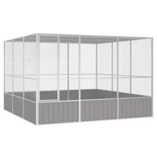 VidaXL Vogelkäfig aus verzinktem Stahl 3,02 m, 3,245 m, 2,115 m