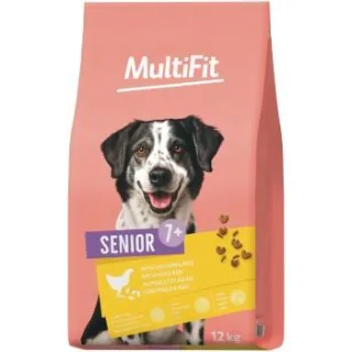 MultiFit Trockenfutter Hund Senior Huhn und Reis 2x12 kg