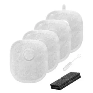Zedar Filter Katzenbrunnen 4er Pack für WF600 Trinkbrunnen für Katze, Ersatzfilter für Katzentrinkbrunnen