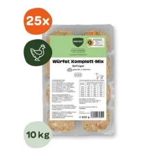 BARFER'S Würfel: Komplett-Mix Geflügel 25x400 g