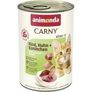 animonda Carny Nassfutter Katze Kitten Rind, Huhn und Kaninchen 48x400 g