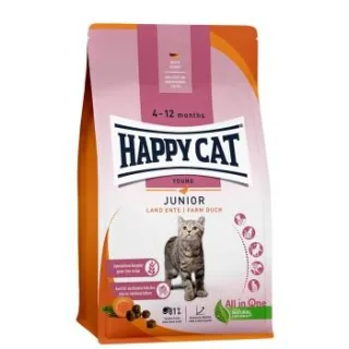 HAPPY CAT Supreme Trockenfutter Katze, Junior, Young, Land-Ente 4 kg