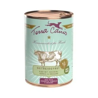 Terra Canis Getreidefrei Adult Rind mit Zucchini, Kürbis und Oregano 6x400 g