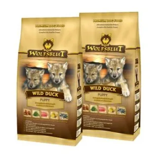 WOLFSBLUT Trockenfutter Hund Junior Wild Duck 2x2 kg
