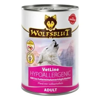 WOLFSBLUT Adult VetLine Hypoallergenic, Pferd 6x395 g