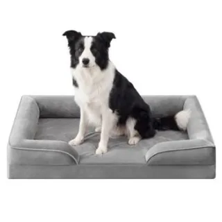 FEANDREA Orthopädisches Hundebett M-XXXL, abnehmbarer Bezug, erhöhte Ränder, rutschfest XL