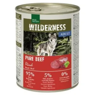 REAL NATURE WILDERNESS Nassfutter Hund, Adult, Pure Beef, Rind 24x800 g