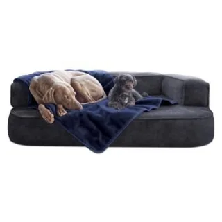 Tierlando LILLY flauschige Haustier- & Plüschdecke navy XL