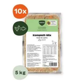 BARFER'S Komplett-Mix Huhn und Lachs 10x500 g