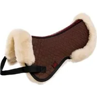 Christ Sattelpad Standard WB mit Fellrand - braun/natur