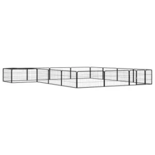 VidaXL Hunde Laufstall / Freilaufgehege mit Unterstand 4 m, 4 m, 50 cm