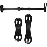 Dy'on Sperriemen 1/2'' mit 2 abnehmbaren Befestigungsschlaufen, Warmblut D-Collection - Schwarz