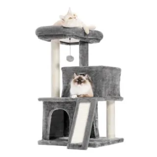 Pawz Road Kratzbaum 3 Etagen Kätzchen grau