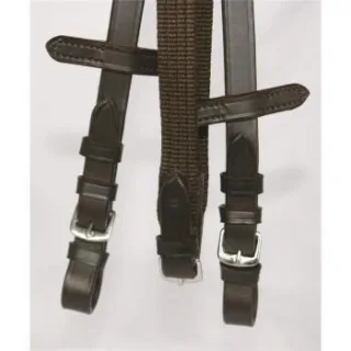 Hans Melzer Horse Equipment Hans Melzer Zügel Gurt braun/silber WB EXTRA (KB-Kaltblut)