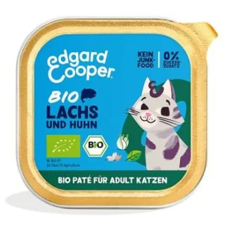 Edgard & Cooper Edgard&Cooper Nassfutter Katze Adult Paté Bio Lachs und Huhn 16x85 g