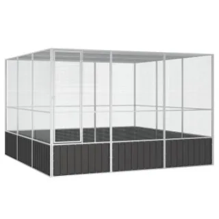 VidaXL Vogelkäfig Verzinkter Stahl Vogelvoliere Vogelhaus mehrere Auswahl 3,02 m, 3,245 m, 2,115 m
