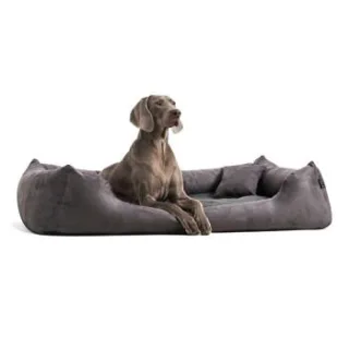 Tierlando MORITZ VIP Hundebett Hundesofa schwarz/ graphit 1,3 m, 25 cm, 1 m