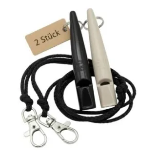 ACME 210.5 Doppelpack Hundepfeife mit Pfeifenband taupe