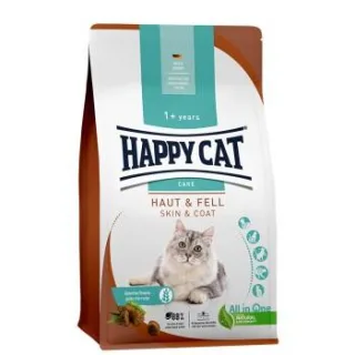 HAPPY CAT Care Trockenfutter Katze Adult, Haut & Fell 4 kg