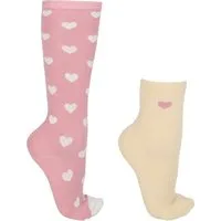 QHP Socken Geschenkbox fluffy heart (2er-Pack) - 35-38