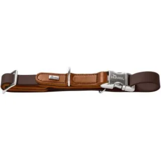 Dog Sport HUNTER Hundehalsung wolmar biothane x leder alu strong braun M