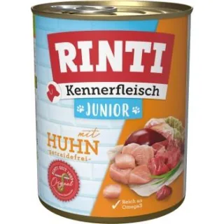 RINTI Kennerfleisch Nassfutter Hund, Junior, Dose Huhn 36x800 g
