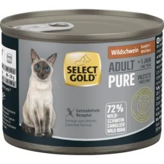 SELECT GOLD Pure Adult Paté Wildschwein 24x200 g