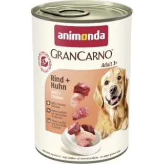 animonda GranCarno Original Nassfutter Hund Adult, Rind und Huhn 24x400 g