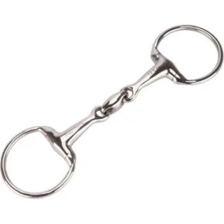 Equinate Olivenkopfgebiss Edelstahl 16mm doppelt gebrochen 1,6 cm 14,5 cm