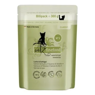 Catz finefood Nassfutter Katze Classic Adult No. 05 Lachs und Geflügel 24x300 g