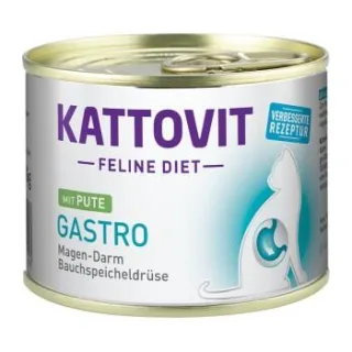 KATTOVIT Feline Diet Nassfutter Katze Gastro Adult Pute 48x185 g