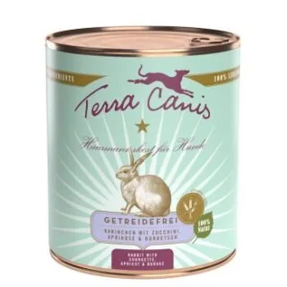 Terra Canis Getreidefrei Adult 6x800g Kaninchen mit Zucchini, Aprikose und Borretsch