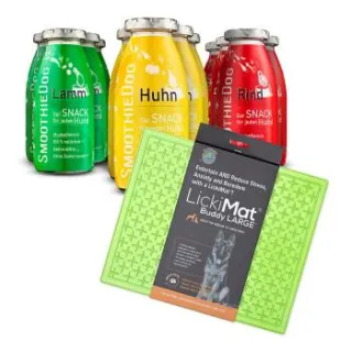 SmoothieDog Klassik + Lickimat Grün 12x250 g