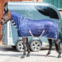 BUSSE Transport-Fliegendecke Stripe PLUS - navy (silber) - 165 cm
