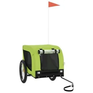 VidaXL Fahrradanhänger 133x69x73,5cm (L x B x H) grün