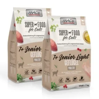 MAC's Cat +7 Senior Trockenfutter Light Geflügel 2x7 kg