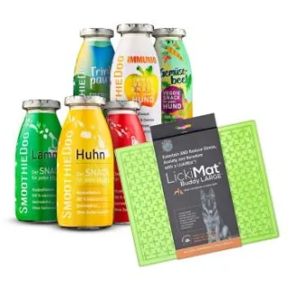 SmoothieDog Mix + Lickimat Grün 6x250 g