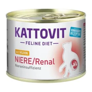 KATTOVIT Feline Diet Nassfutter Katze Niere/Renal Adult Huhn 24x185 g