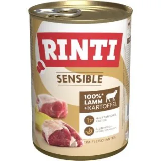 RINTI Sensible Nassfutter Hund, Adult, Dose Lamm und Kartoffel 12x400 g