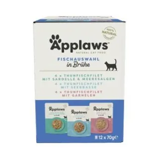 Applaws Nassfutter Katze Adult Multipack Fischvariation 48x70 g