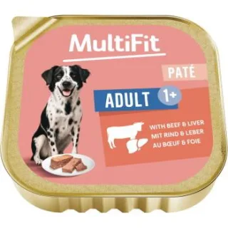 MultiFit Nassfutter Hund Pastete mit Rind und Leber 36x300 g