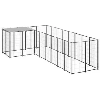 VidaXL Hundezwinger schwarz 2,2 m, 4,4 m, 1,1 m