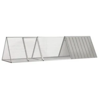 VidaXL Kaninchenkäfig Stahl Verzinkt Hasenstall Kaninchenstall 3,025 m, 80,5 cm, 71 cm