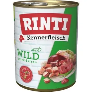 RINTI Kennerfleisch Nassfutter Hund, Adult, Dose, Wild 24x800 g